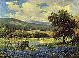 Robert Wood - Fields of Blue painting